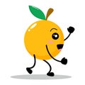 Cute running yellow banana illustration