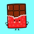 Cute angry chocolate character