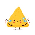 Cute sad funny nachos. Vector