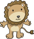 Cute Safari Lion Vector Royalty Free Stock Photo