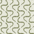 Cute safari snake wild animal pattern for babies room decor. Seamless reptile green textured gender neutral print design