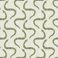 Cute safari snake wild animal pattern for babies room decor. Seamless reptile green textured gender neutral print design