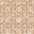 Cute safari wild lion animal pattern for babies room decor. Seamless furry brown textured gender neutral print design. Royalty Free Stock Photo