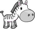 Cute Safari Zebra Vector