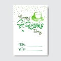 Cute Saint Patrick Day Greeting Card Hand Drawn Lettering Calligraphy Background