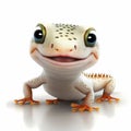 Cute Salamander Cartoon. Generative AI
