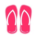 Cute Sandals Icon Clipart for Summer Beach Vacation Doodle PNG Element Illustration Royalty Free Stock Photo