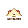 Cute sandwich mascot character