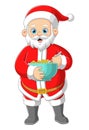 Cute Santa claus breakfast crunches Royalty Free Stock Photo