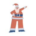 Cute Santa Claus character. Freehand isolated element. Vector flat hand drawn Illustration. Only 5 colors - Easy to