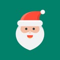 Cute Santa Claus emoticon vector, flat design Royalty Free Stock Photo