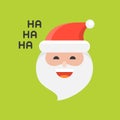 Cute Santa Claus emoticon vector, flat design Royalty Free Stock Photo