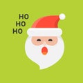 Cute Santa Claus emoticon vector, flat design Royalty Free Stock Photo