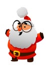 Cute Santa Claus with glasses Cartoon character Royalty Free Stock Photo