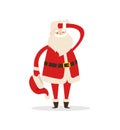 Cute Santa Claus Light Icon Vector Illustration