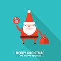 Cute Santa Claus modern flat design style