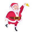 cute santa claus with star character Royalty Free Stock Photo