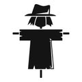 Cute scarecrow icon, simple style