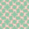 Cute Schnauzer Grid Vector Background Pattern Royalty Free Stock Photo