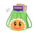 Cute school backpack Royalty Free Stock Photo