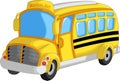 Cute school bus cartoon Royalty Free Stock Photo