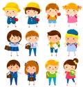 Cute school kids Royalty Free Stock Photo