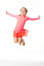 Fun Young Tap Dancer in Red. Cute schoolage girl in various dance costumes and fun poses.