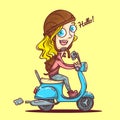 Cute Scooter Girl