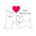 Cute scottie dog valentine graphic with balloon