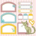 Cute scrapbook elements Royalty Free Stock Photo