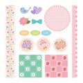 Cute Scrapbook Elements Royalty Free Stock Photo
