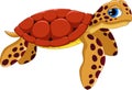 Cute sea turtle cartoon. Funny and adorable Royalty Free Stock Photo