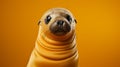 Extreme Minimalist Photography Of A Cute Seal Inspired By Wes Anderson