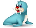 Cute seal cartoon posing Royalty Free Stock Photo