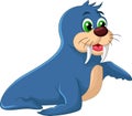 Cute seal cartoon posing Royalty Free Stock Photo