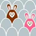 Cute seamless easter background pattern with eggs Royalty Free Stock Photo