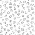 Cute seamless housework icon pattern vector isolated
