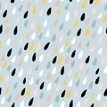 Cute seamless pattern with colorful water drops. Childish texture for fabric, textile.Vector Illustration. Royalty Free Stock Photo