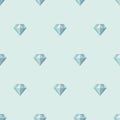 Seamless vector hipster pattern with diamonds and gems Royalty Free Stock Photo