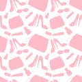 Cute seamless pattern with fashion accessories.