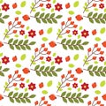 Cute seamless pattern with forest plants for fabric