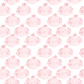 Cute seamless pattern with funny piglets princesses