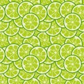 Cute seamless pattern with green lime slices