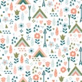 Cute seamless pattern for kids, vector Royalty Free Stock Photo