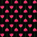 Cute seamless pattern with repeating flowers. Stylish girly print.