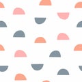 Cute seamless pattern with semicircles.