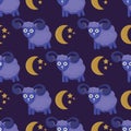 Cute seamless pattern with sheeps in the clouds Royalty Free Stock Photo