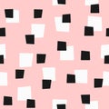Cute seamless pattern with uneven quadrilaterals.