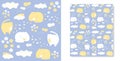 Cute seamless patterns Royalty Free Stock Photo