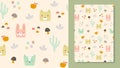 Cute seamless patterns Royalty Free Stock Photo